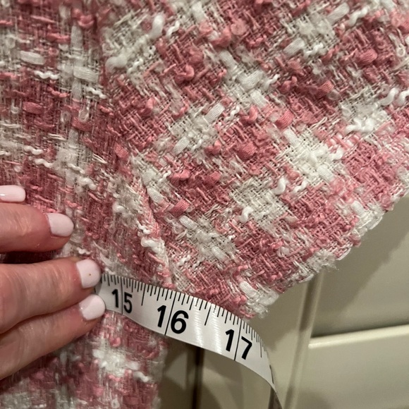 Tweed Button Pocket Shift Dress in Pink size M - Picture 4 of 6